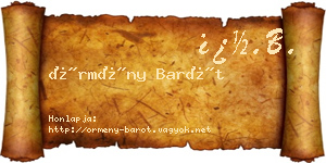 Örmény Barót névjegykártya
